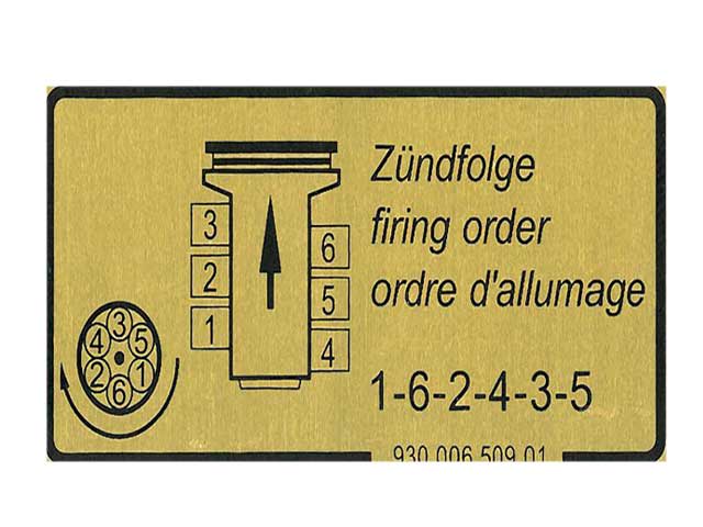 Firing Order Decal