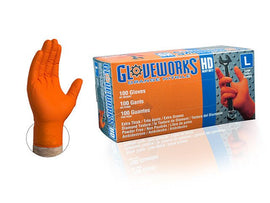 Orange Nitrile Gloves - AM42 EuroCars